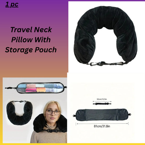 Travel neck pillow with - neck,