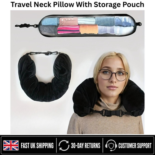 Travel neck pillow with - neck,