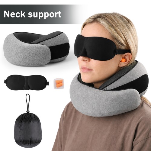 Travel neck pillow - memory, foam