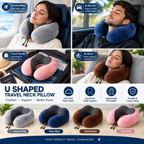 Shaped travel neck - neck, pillow