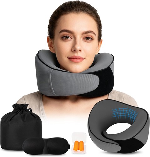 Memory foam travel - pillow, for